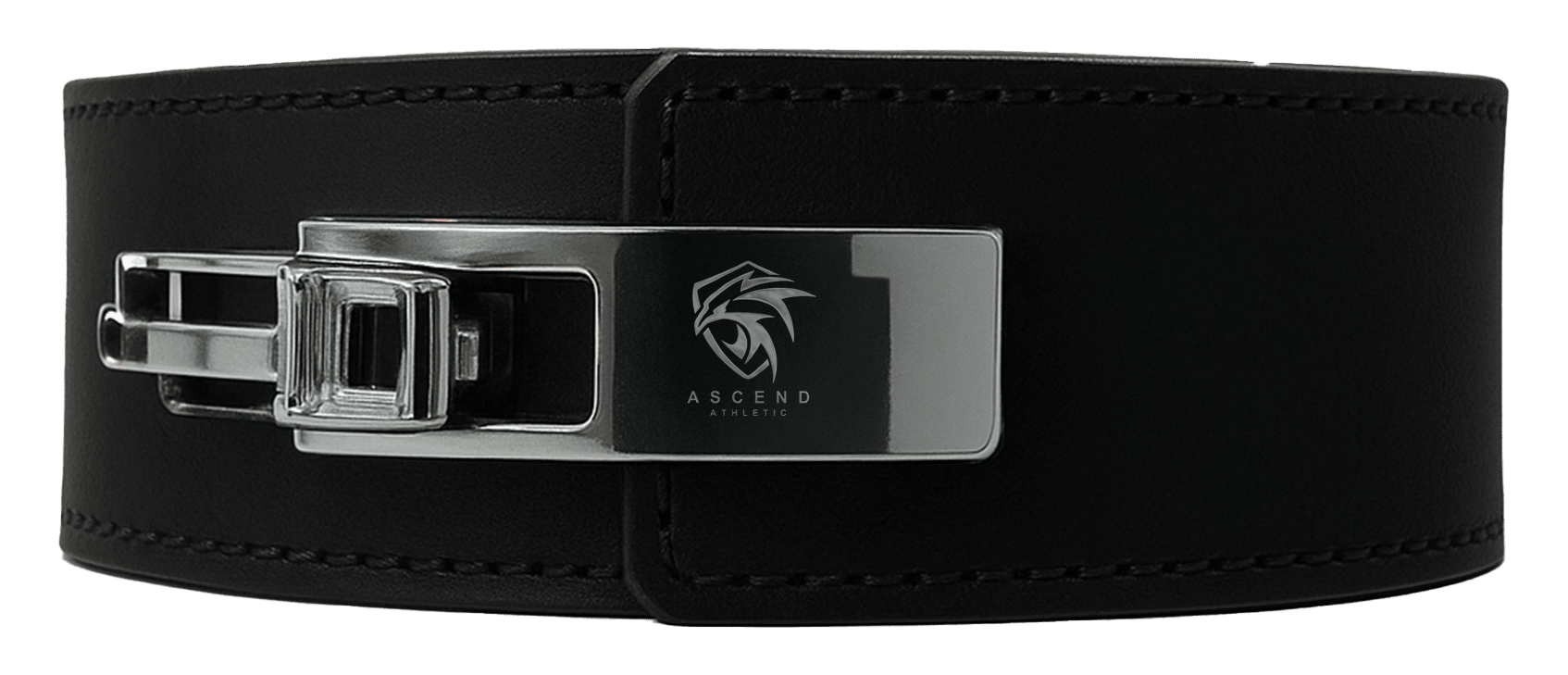 Black Ascend Athletic Titan 13mm Lever Belt on its original transparent background.