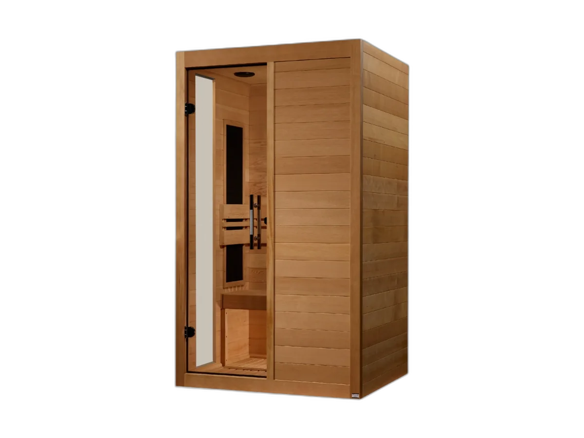Caldera Sauna Dynamic Veneto infrared sauna cabin isolated on a transparent background