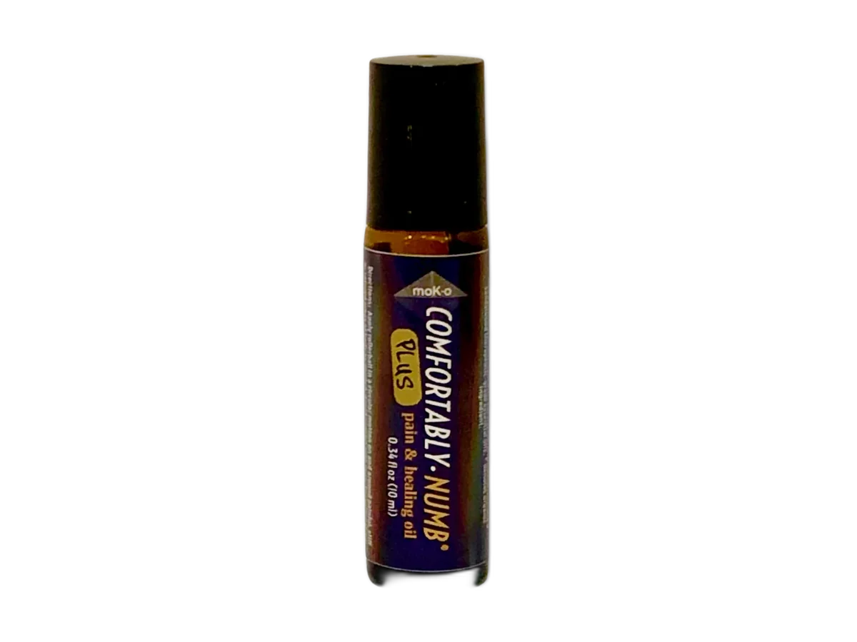Comfortably Numb PLUS topical roll-on bottle.