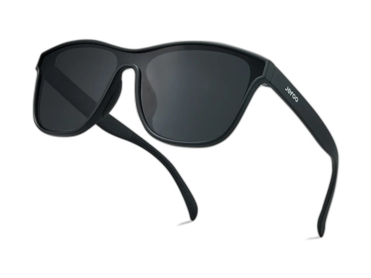 JEFOO Power Black JF289 polarized running sunglasses, product-only view