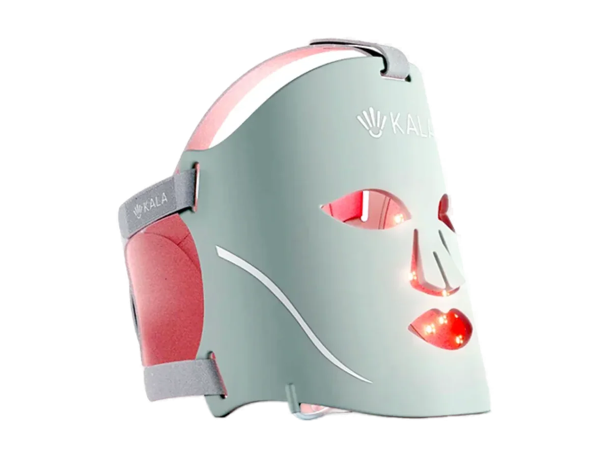 Kala Red Light Face Mask with its LED lights illuminated
