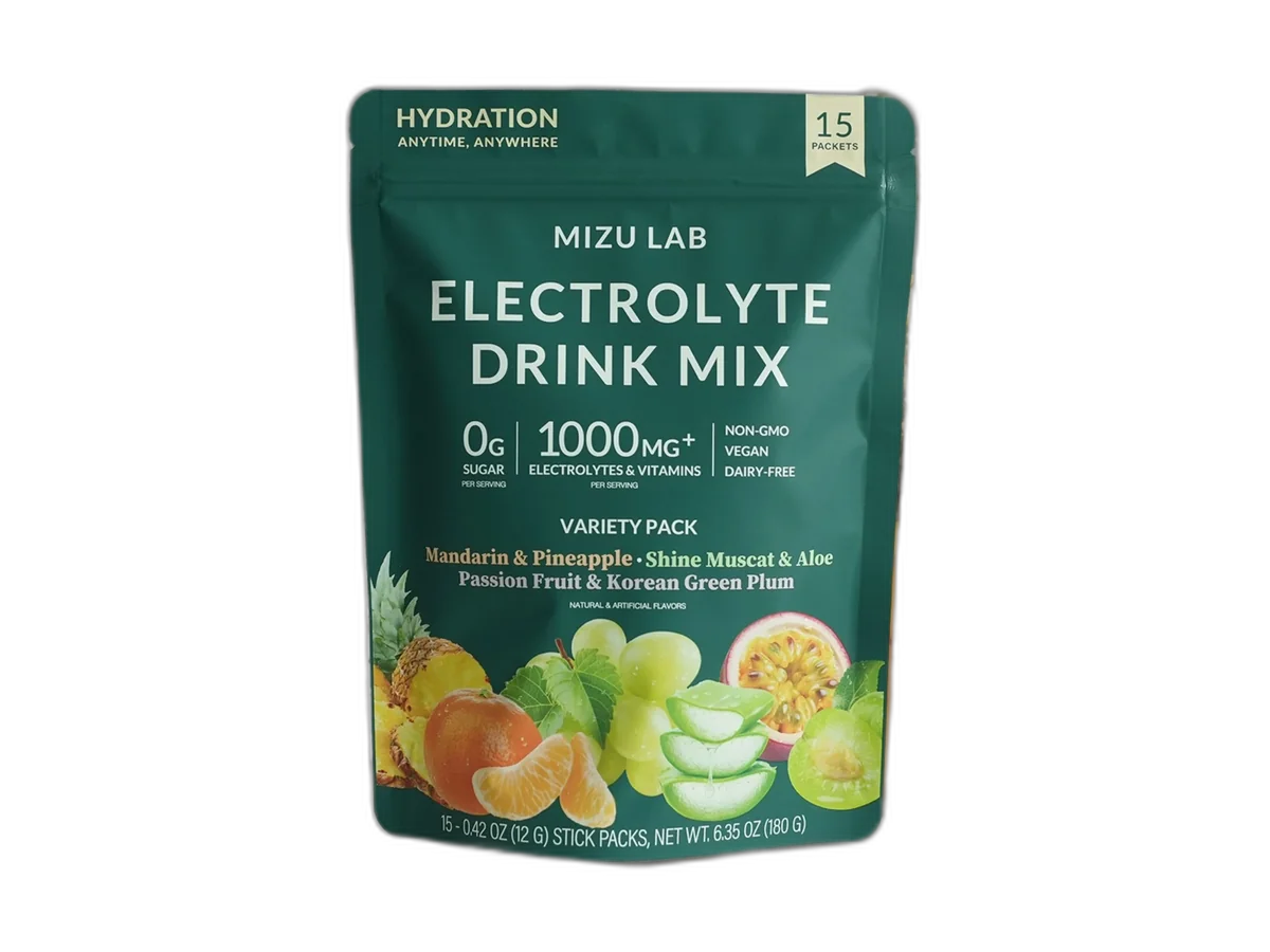 Mizu Lab Signature Variety Pack pouch isolated on a transparent background
