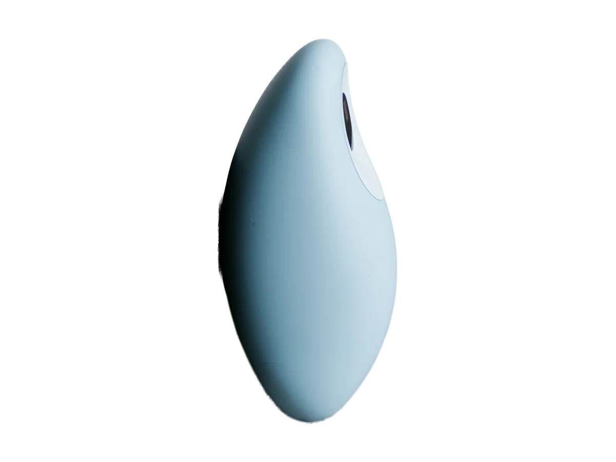 Blue moonbird handheld breathing coach isolated on a transparent background