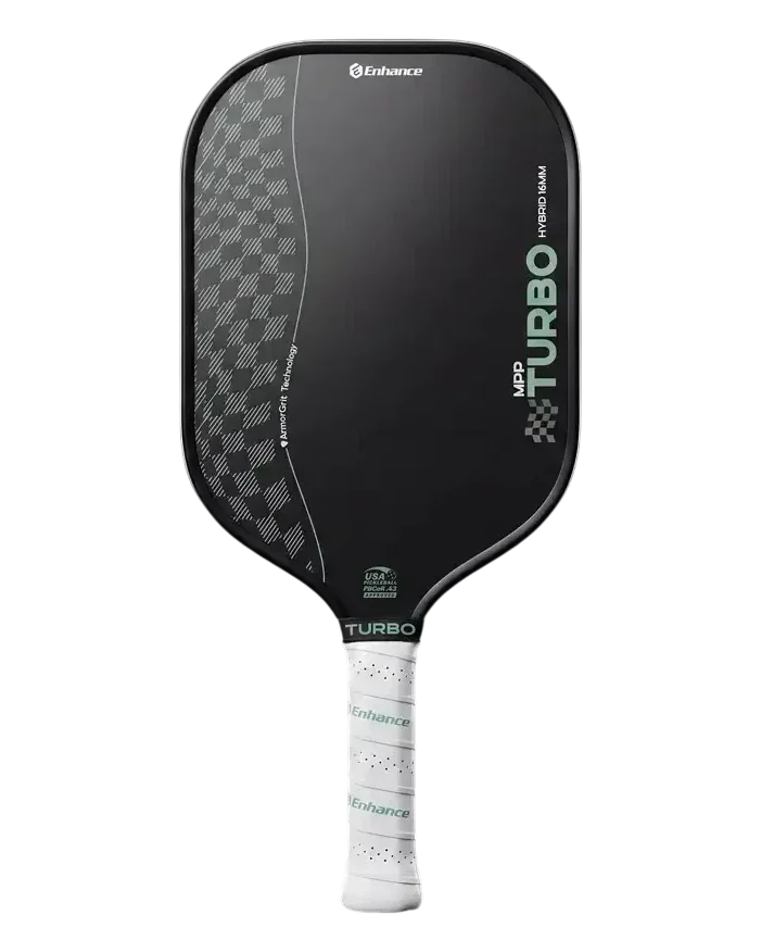 Enhance MPP Turbo ArmorGrit Hybrid pickleball paddle isolated on a transparent background