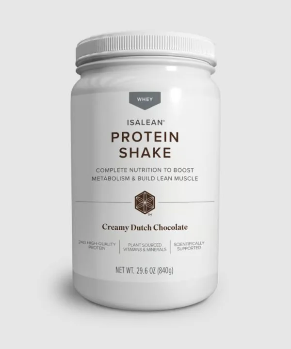 Isagenix IsaLean Protein Shake Creamy Dutch Chocolate canister