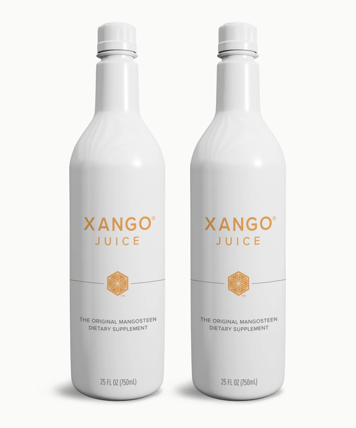 Isagenix Xango Juice two-count bottle package