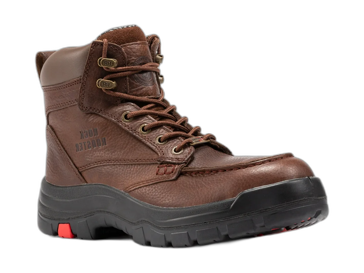 Brown Rock Rooster Zumbro AK372 leather work boot with a black outsole