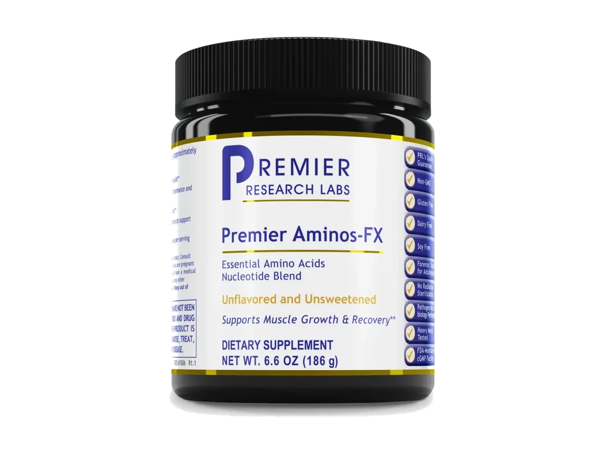 World One Nutrition Aminos FX, Premier bottle isolated on a transparent background