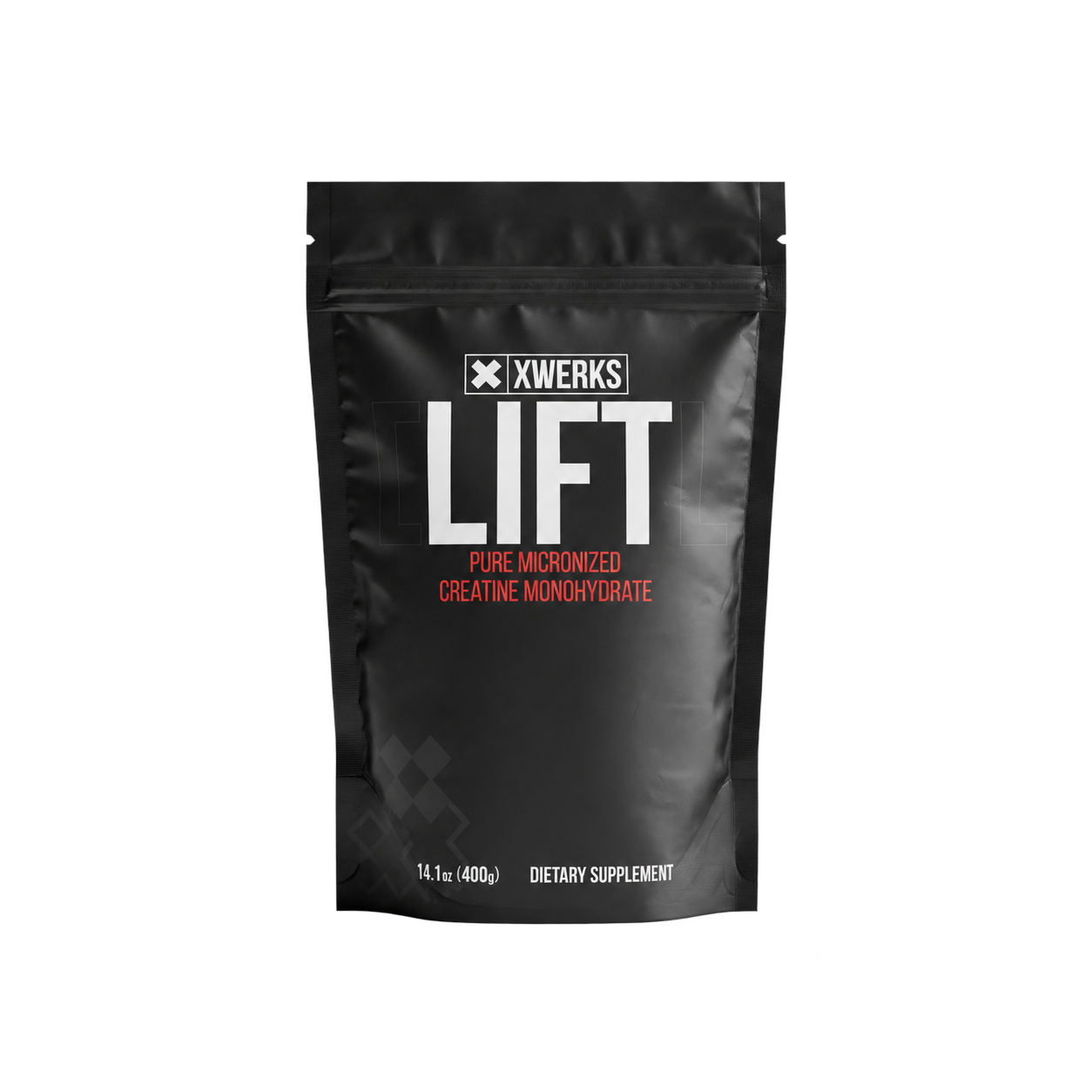 XWERKS Lift black pouch of micronized creatine monohydrate